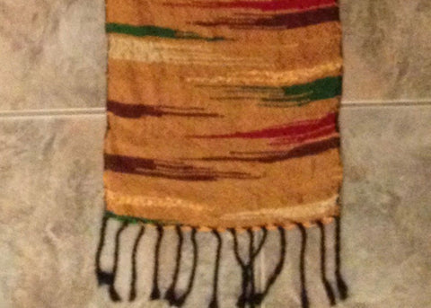 Saori handwoven cotton scarf